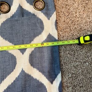 Blue and white Patterned Curtain Panel